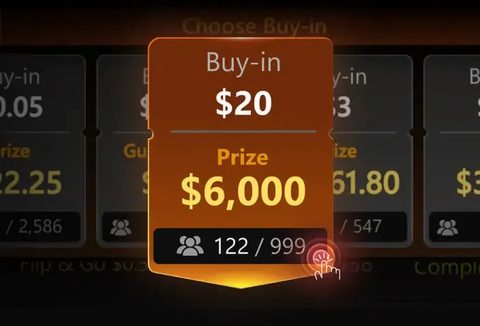 Стол флип-этапа Flip & Go в клиенте ПокерПланетс: три открытые карты у каждого игрока